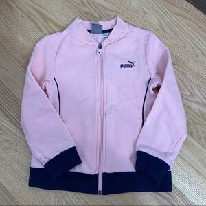 Puma Full Zip Athletic Jacket Pink Sz 5 Girls Kids